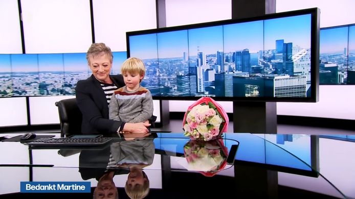 Martine Tanghe kreeg bloemen van haar kleinzoon Max.