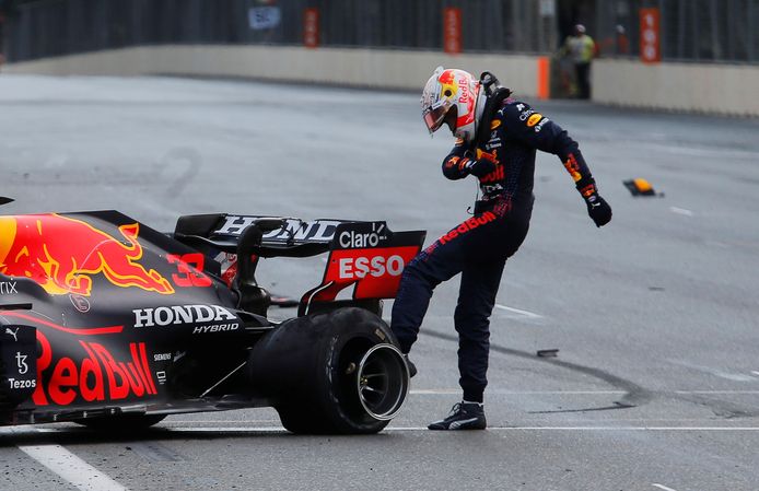 Max Verstappen na de race in Bakoe.