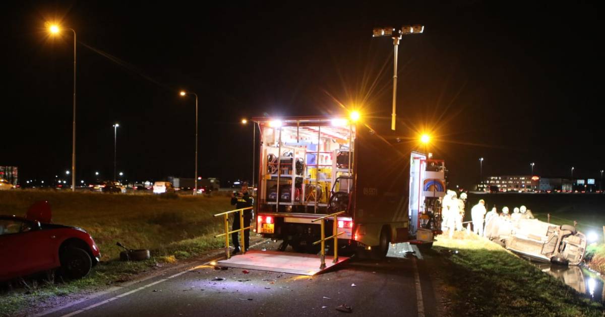 Wonder boven wonder slechts lichtgewonden na frontale aanrijding langs A12 in Ede.
