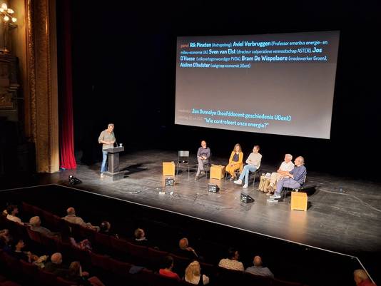 Il professor Jean Dumoulin durante Gentse Feestendebates.