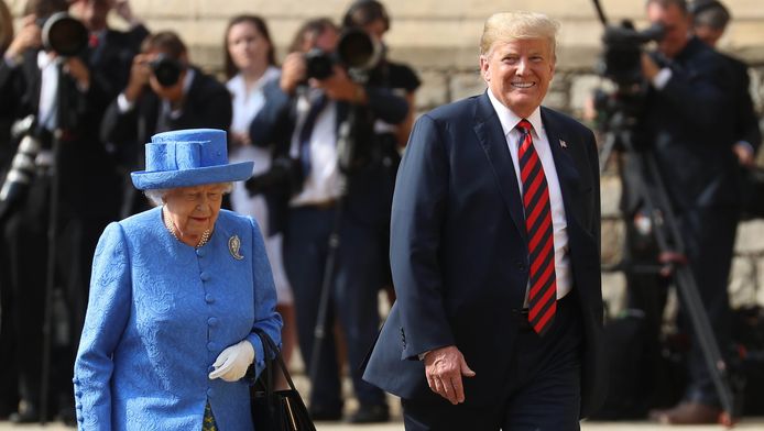 Donald Trump et la reine Elizabeth II.
