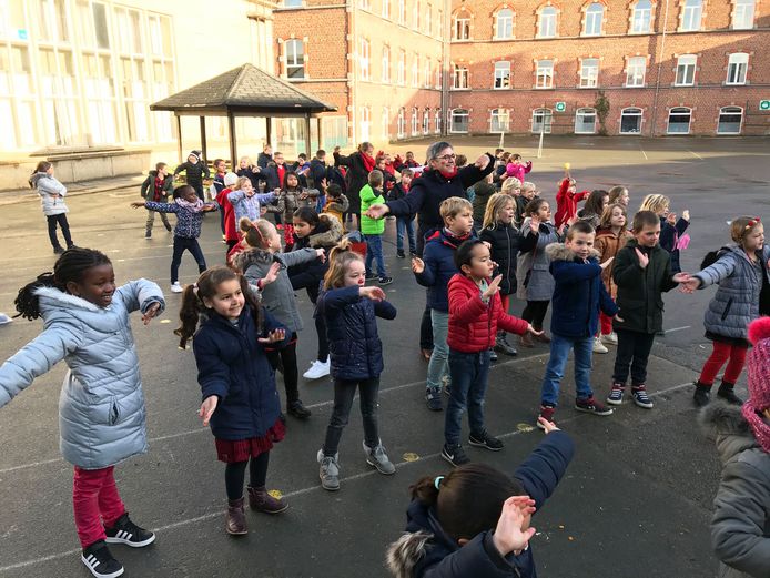 Ook op de lagere school van Don Bosco in Halle werd Rode Neuzendag gevierd.