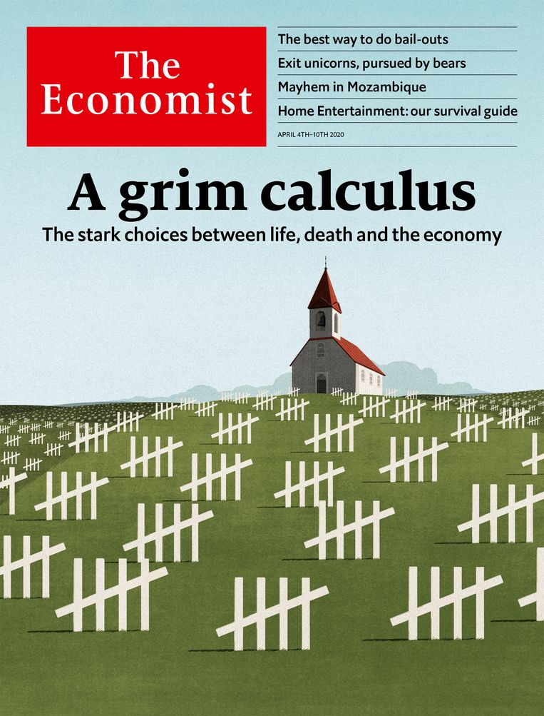 De cover van 4 april 2020. Beeld The Economist