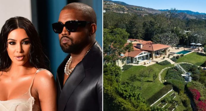 In deze villa houden Kim en Kanye zich schuil.