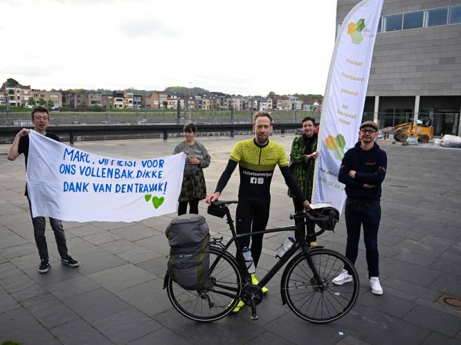 Leuvenaar fietst 2.500 euro bij elkaar voor vrijwilligers Team Eclairs en Den Travak