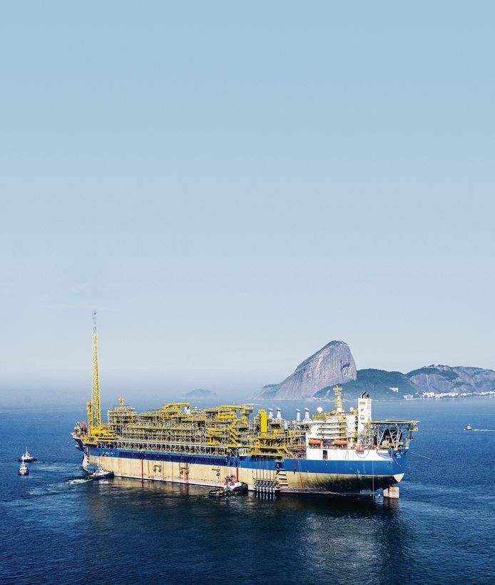Een schip van SBM Offshore in Brazilië.