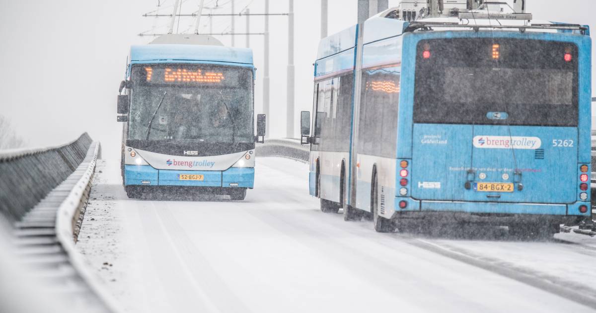 Arnhemse heuvels glad busvervoer ernstig ontregeld | Winterse kou in Gelderland gelderlander.nl