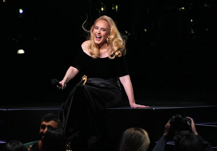 Adele durant l'un de ses concerts à Las Vegas.