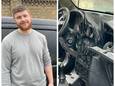 De middenconsole van de Citroën Berlingo van Guy Deraedt (23) uit Poperinge smolt bij een brand in het voertuig.