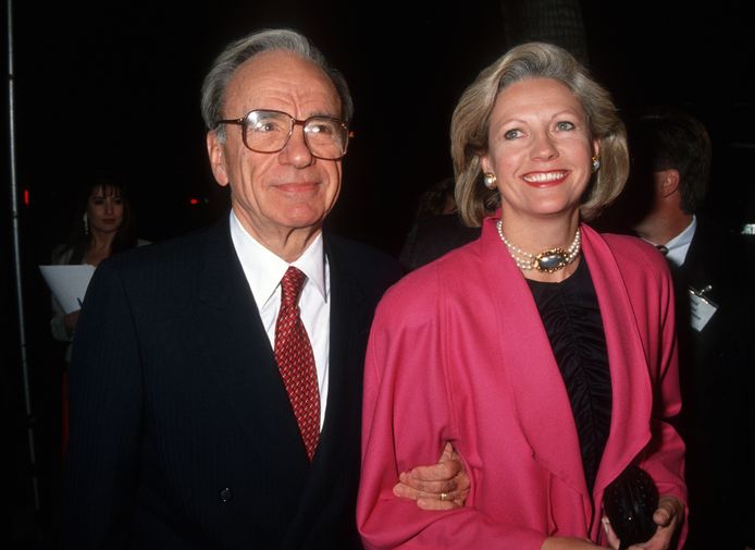 Rupert Murdoch en ex-vrouw Anna. Zij kreeg na de scheiding ruim 1,8 miljard euro.