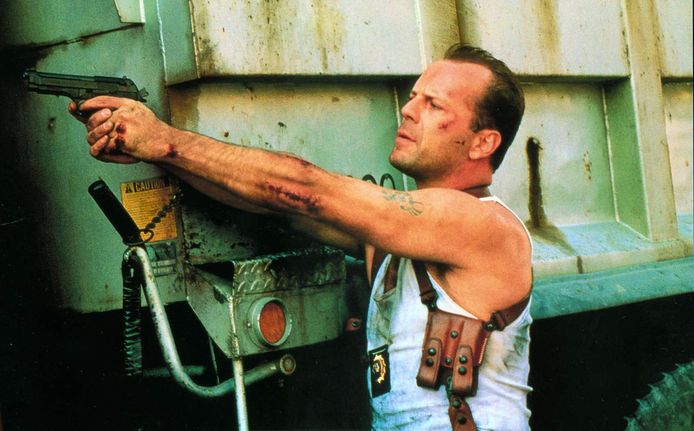 Bruce Willis in de film 'Die Hard with a Vengeance' uit 1995.