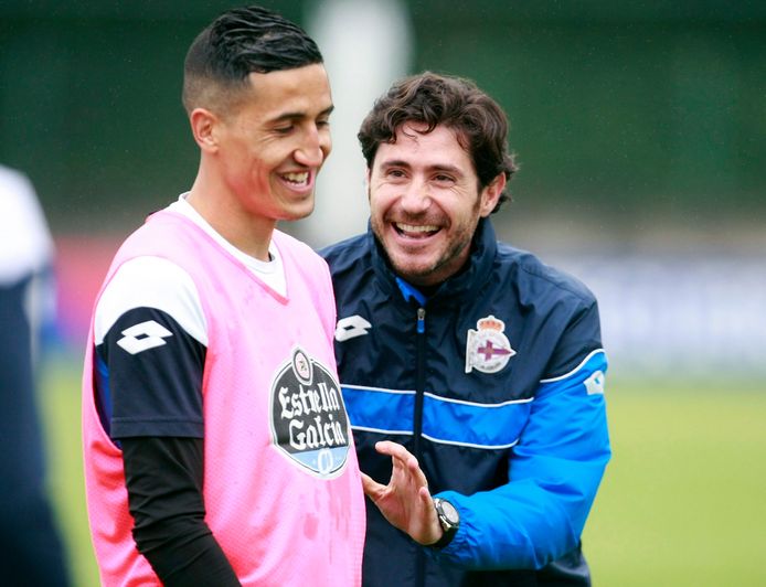 Victor Sanchez del Amo (à droite), alors entraîneur du Deportivo La Corogne (archives)