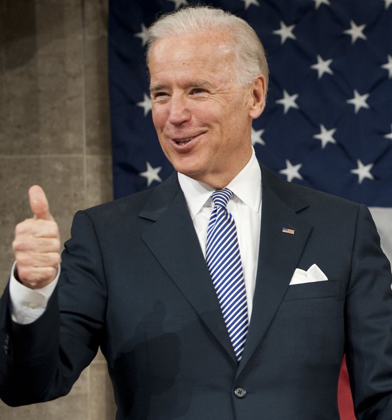 Joe Biden als vicepresident van Barack Obama in 2012.  Beeld Getty