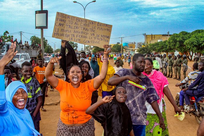 Demonstratie in Niger, Niamey.