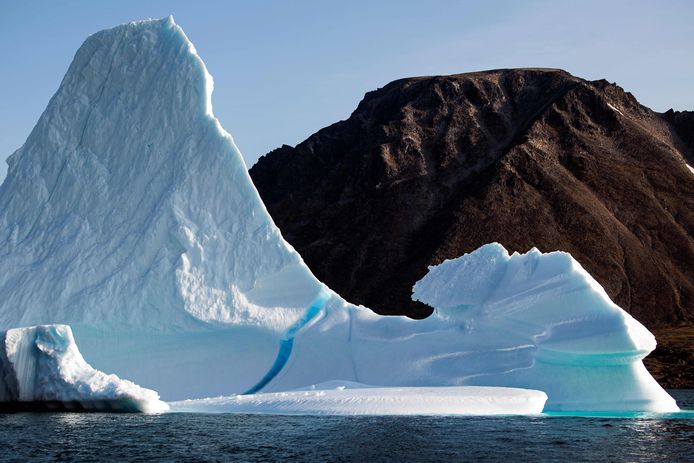 Een ijsberg op Groenland (foto gemaakt op 17 augustus).
