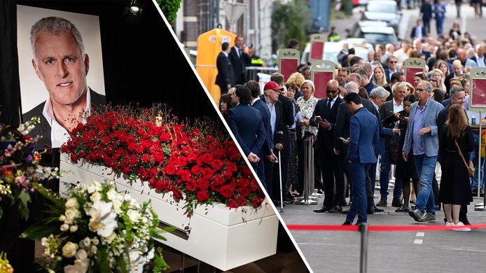 Familie, vrienden en collega's namen donderdag afscheid van van Peter R. de Vries tijdens een besloten dienst in het Koninklijk Theater Carré.