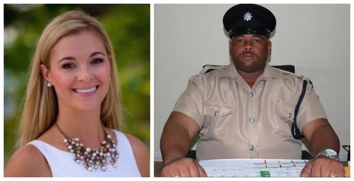 Jasmine Hartin (38) overtrad donderdagavond laat met commissaris Henry Jemmott de avondklok in Belize.  Zijn lichaam vertoonde een schotwond.
