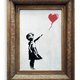 Kunstwerk Banksy vernietigt zichzelf op veiling