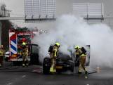 Autobrand op N261 bij Tilburg, bestuurder van voertuig vlucht