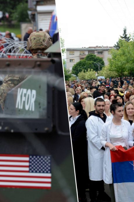 Les tensions restent vives au Kosovo: des centaines de manifestants serbes rassemblés dans le Nord du pays