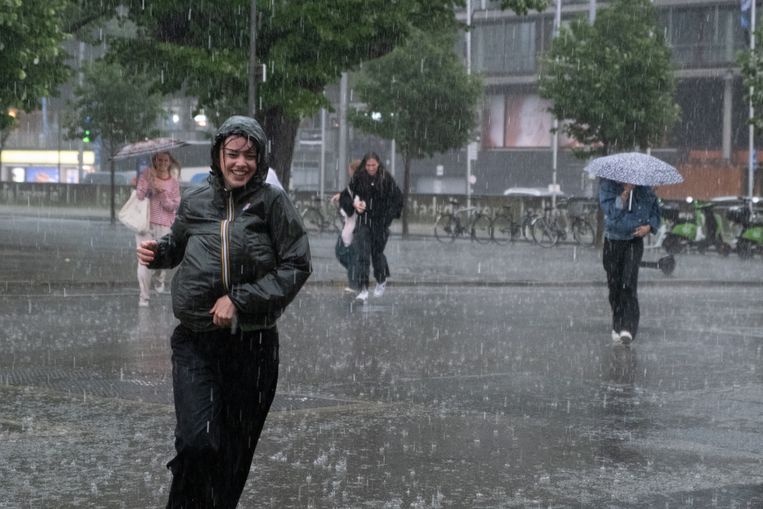 Regen in Antwerpen Beeld Tessa Kraan