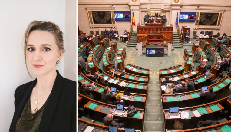 Alicja Gescinska is de woordvoerder van het Burgerplatform. Beeld Carmen De Vos/Belga