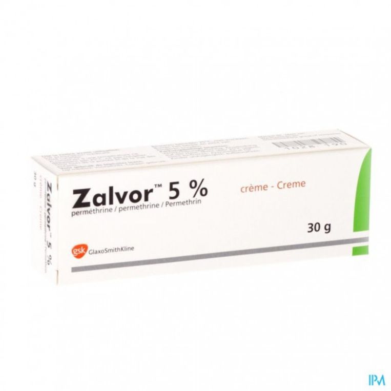 Zalvor, een behandeling tegen scabiës op basis van permetrine (14,49 euro). Beeld rv