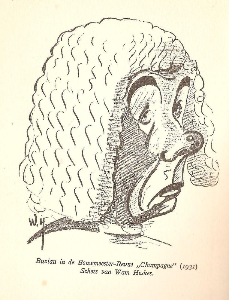 Schets van Johan Buziau door Wam Heskes (1931). Beeld   