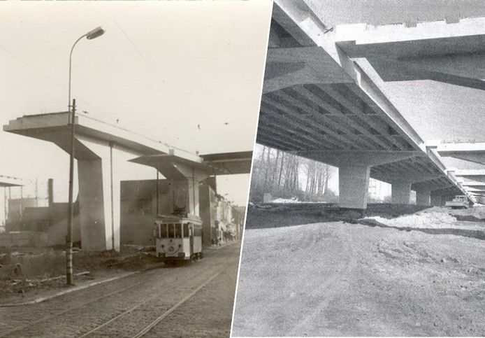 Eind jaren ’60 was de Brusselsesteenweg nog een kasseibaan, maar het viaduct maakt Gentbrugge klaar voor de toekomst.