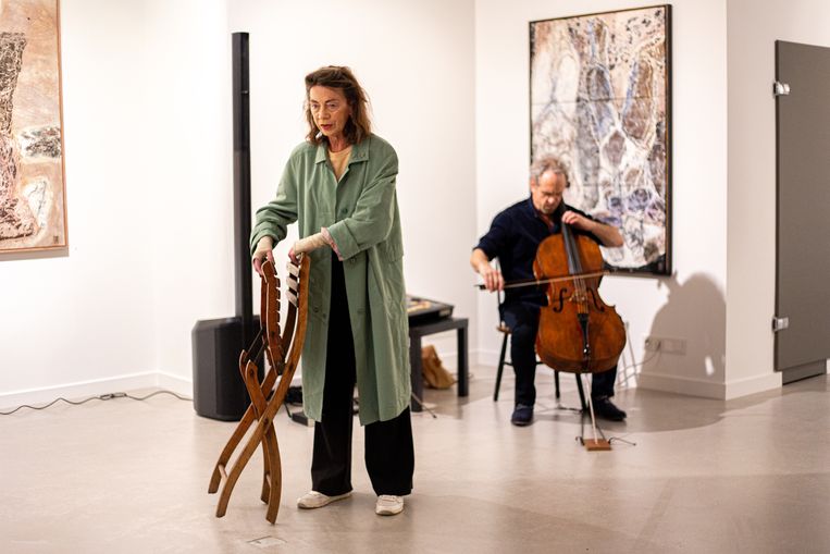 Marlies Heuer en Jan Kuijken in Wittgensteins minnares.  Beeld Vincent van Woerkom
