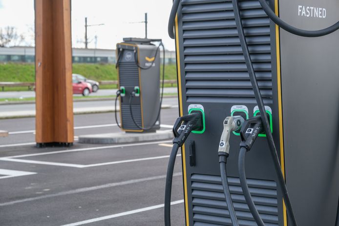 Een laadpaal voor elektrische wagens.