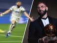 Karim Benzema: scorend voor Real Madrid en met Gouden Bal.