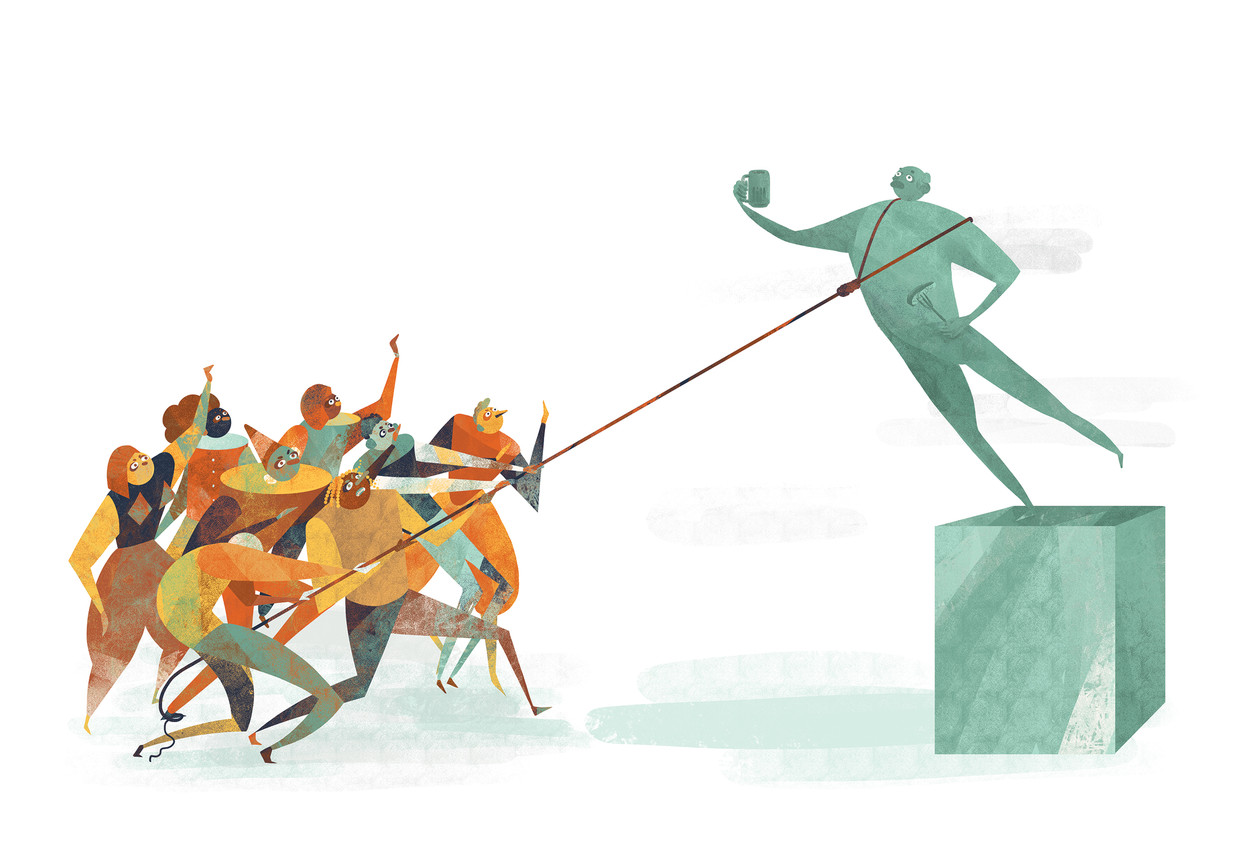 Het is duidelijk dat men over de witte man dingen kan zeggen die men over andere groepen niet kan zeggen.
 Beeld Mellon