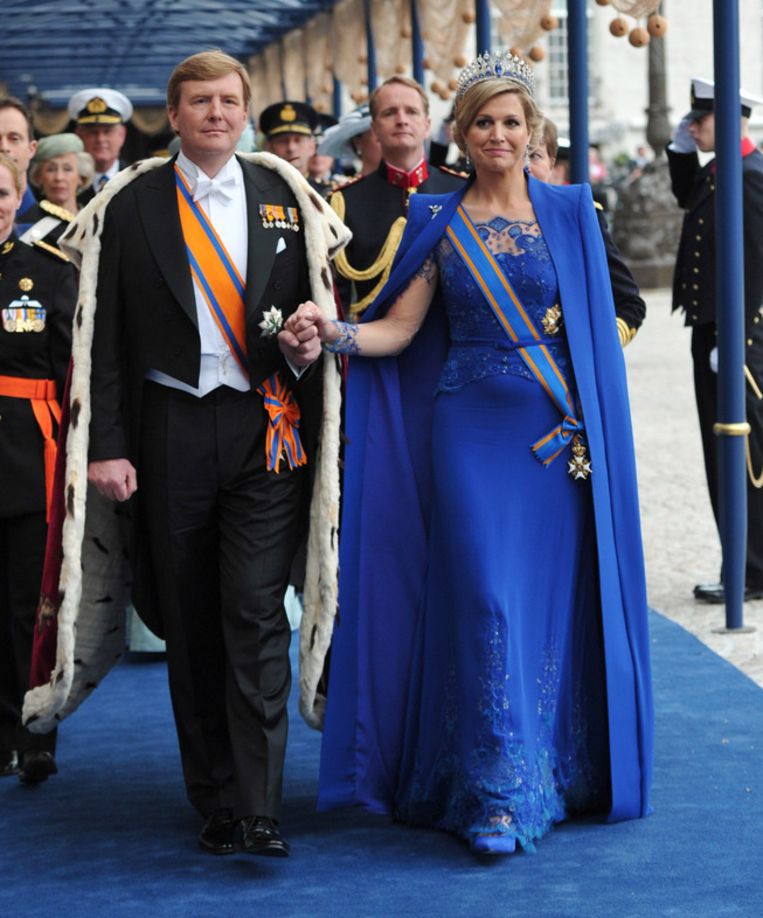 Maxima blauwe jurk store