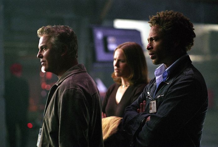 William Petersen, Jorja Fox en Gary Dourdan in de oorspronkelijke serie CSI: Crime Scene Investigation.