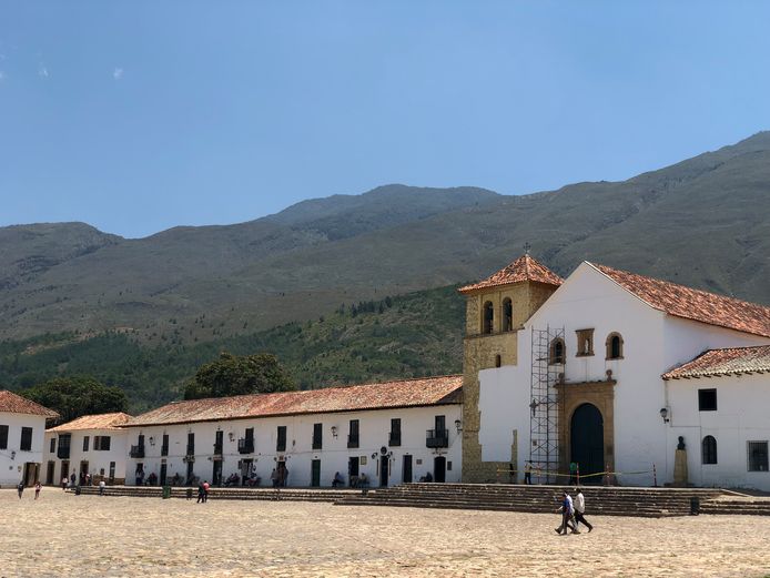 De Colombiaanse stadje Villa de Leyva, ten noordoosten van hoofdstad Bogotá waar de Nederlandse toeristen werden aangehouden.