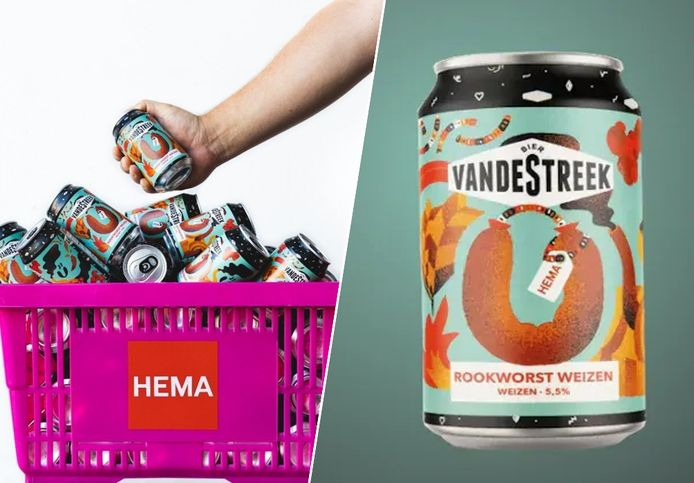 HEMA lanceert rookworstbier dat vegan is.