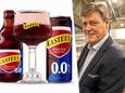 Kasteel Brouwerij Vanhonsebrouck lanceert met Kasteel Rouge 0,0 % zijn eerste alcoholvrije bier. Rechts: zaakvoerder Xavier Vanhonsebrouck