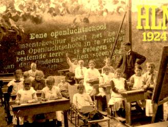 ▶HLN 1924: “Het gemeentebestuur heeft het besluit genomen een Openluchtschool in te richten.”
