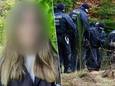 Links: de vermoorde Luise. Rechts: agenten kammen de locatie in het bos uit waar het lichaam gevonden werd.