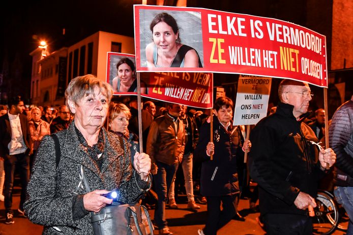 Ook nabestaanden van andere beruchte dossiers waren aanwezig, zoals hier van Elke Wevers.