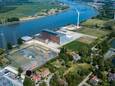 De Electrabelsite in Schelle, vlakbij het water.