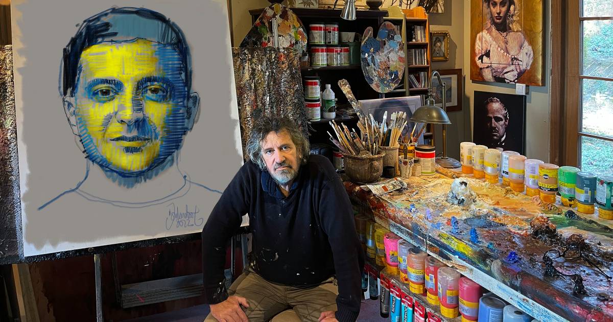 Oekraïense president als gratis kunstwerk, portret ‘made in Avezaath’