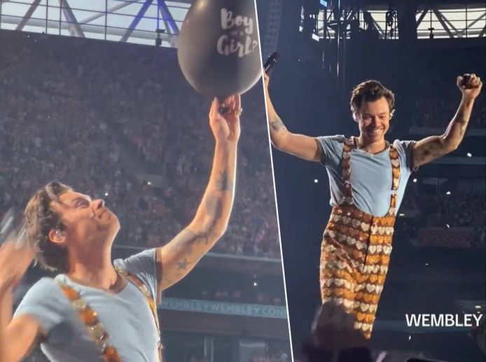 Harry Styles doet gender reveal voor fan tijdens concert: “Ik weet niet of ik er wel klaar voor ben”