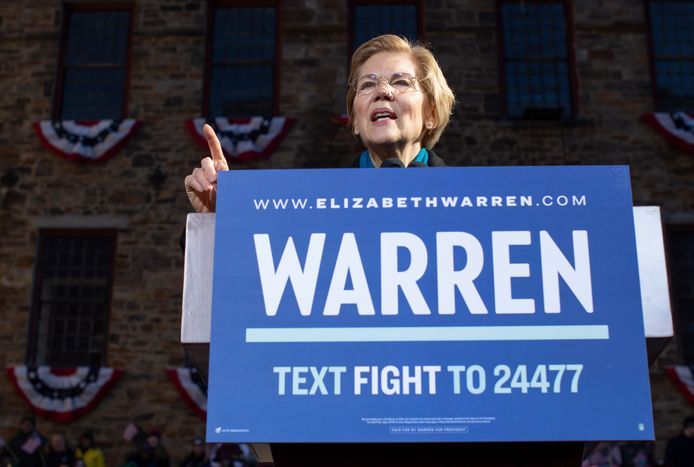 Amerikaans senator Elizabeth Warren of Massachusetts