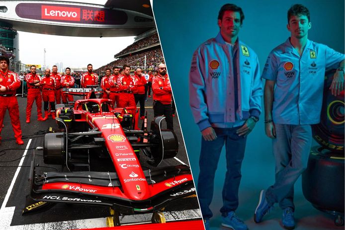 Ferrari nog in het rood in Shanghai/Carlos Sainz en Charles Leclerc zullen in het blauw rijden tijdens de GP van Miami.