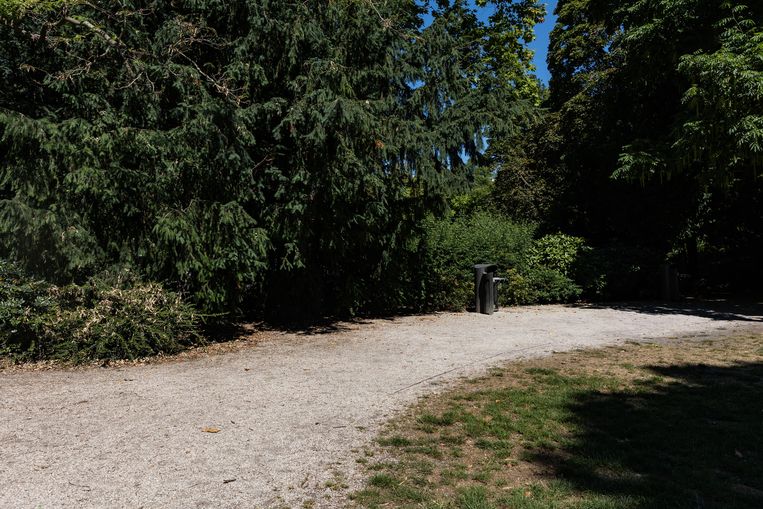 In Wertheimpark zijn bankjes weggehaald zonder de buurt van tevoren in te lichten.  Beeld Daphne Lucker