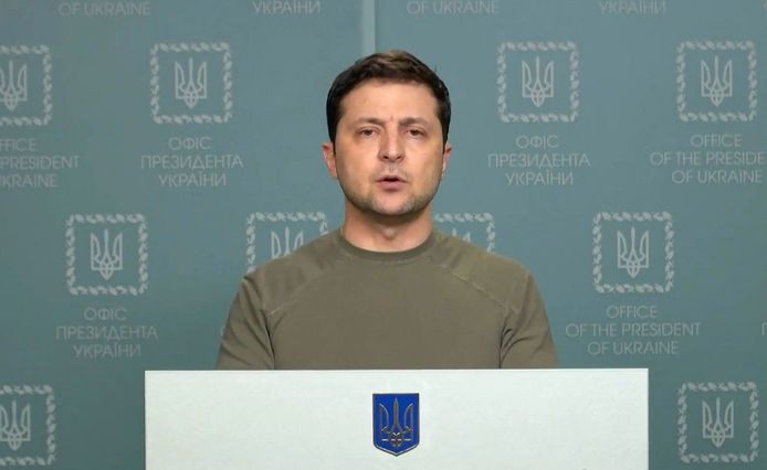 De Oekraïense president Volodymyr Zelensky.