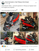 Een Facebookbericht over de gestolen motor.  ‘Jullian’ wil tegen betaling wel zeggen in welke schuur de motor staat.