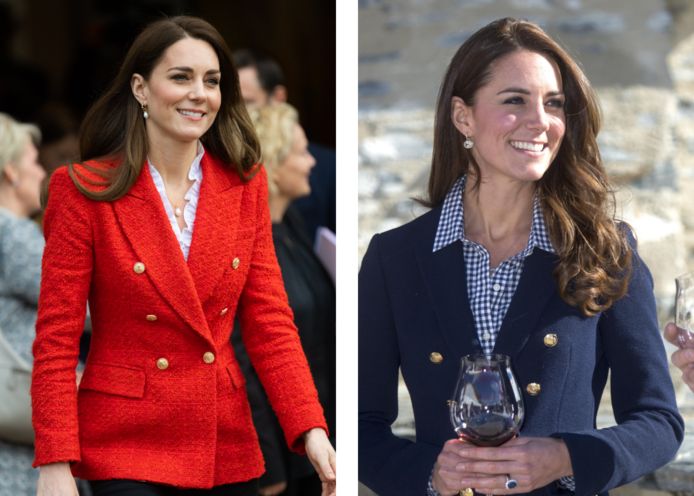 Kate in 2022 en 2013.